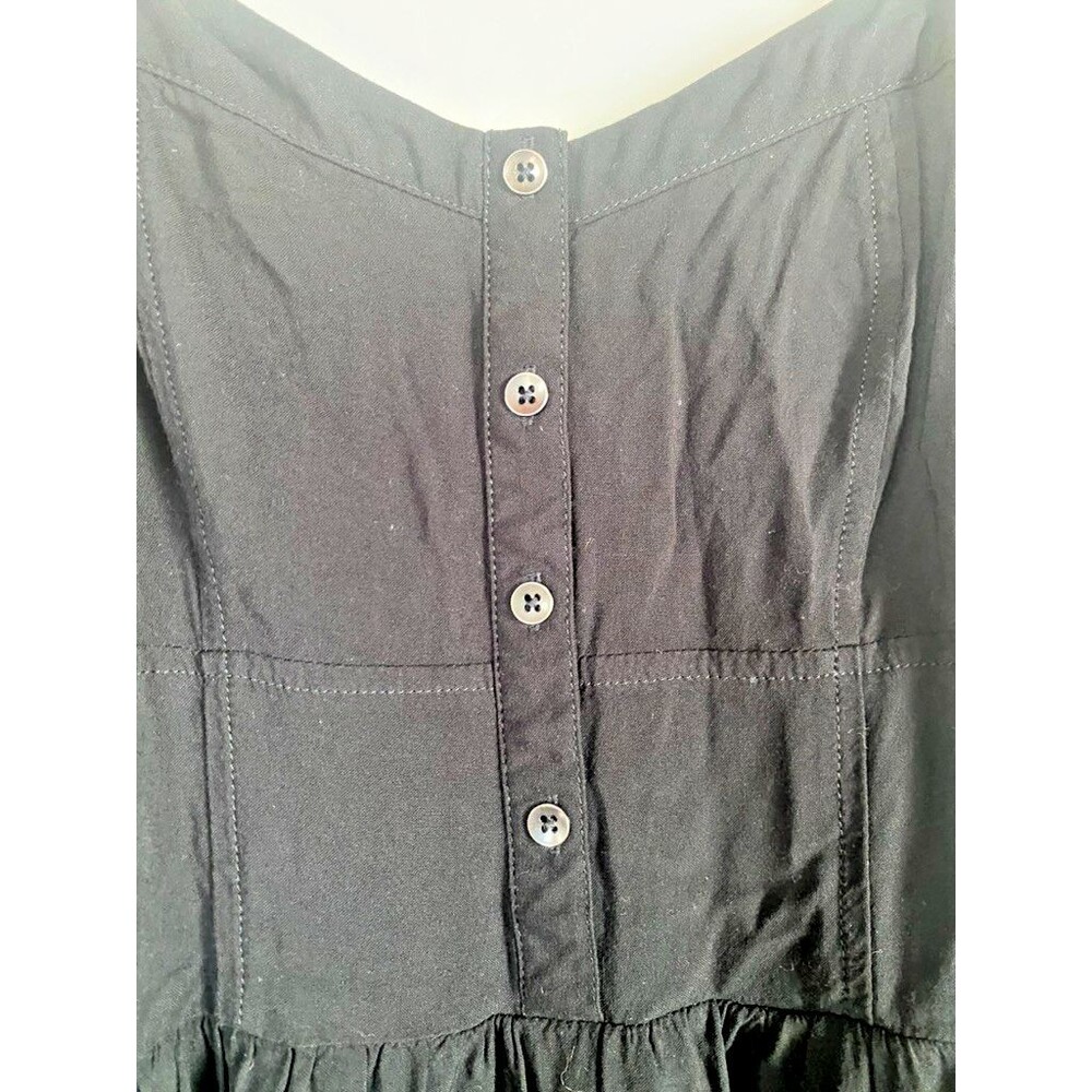 Express Women's Black Rayon Spaghetti Strap Tank Mini Dress Elastic Back -Size M - Picture 6 of 11